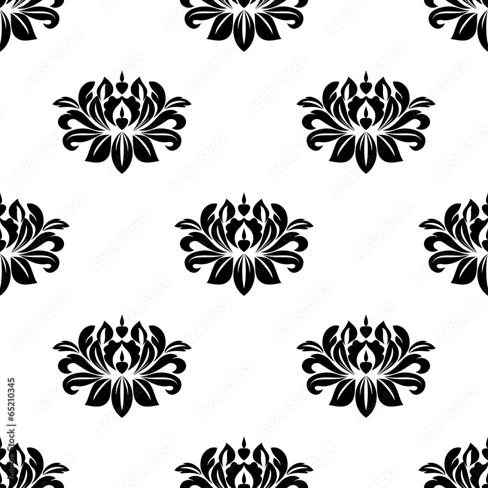Dainty floral damask style fabric pattern