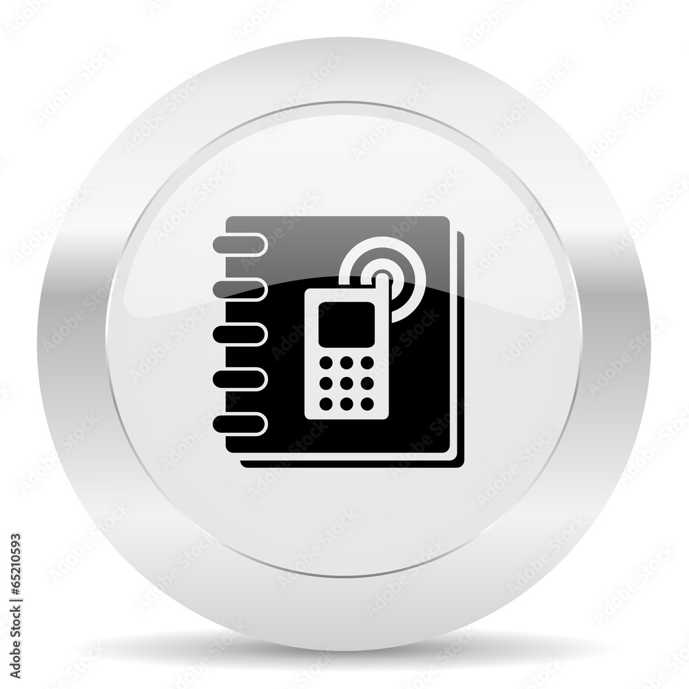 phonebook silver glossy web icon phonebook silver glossy web icon