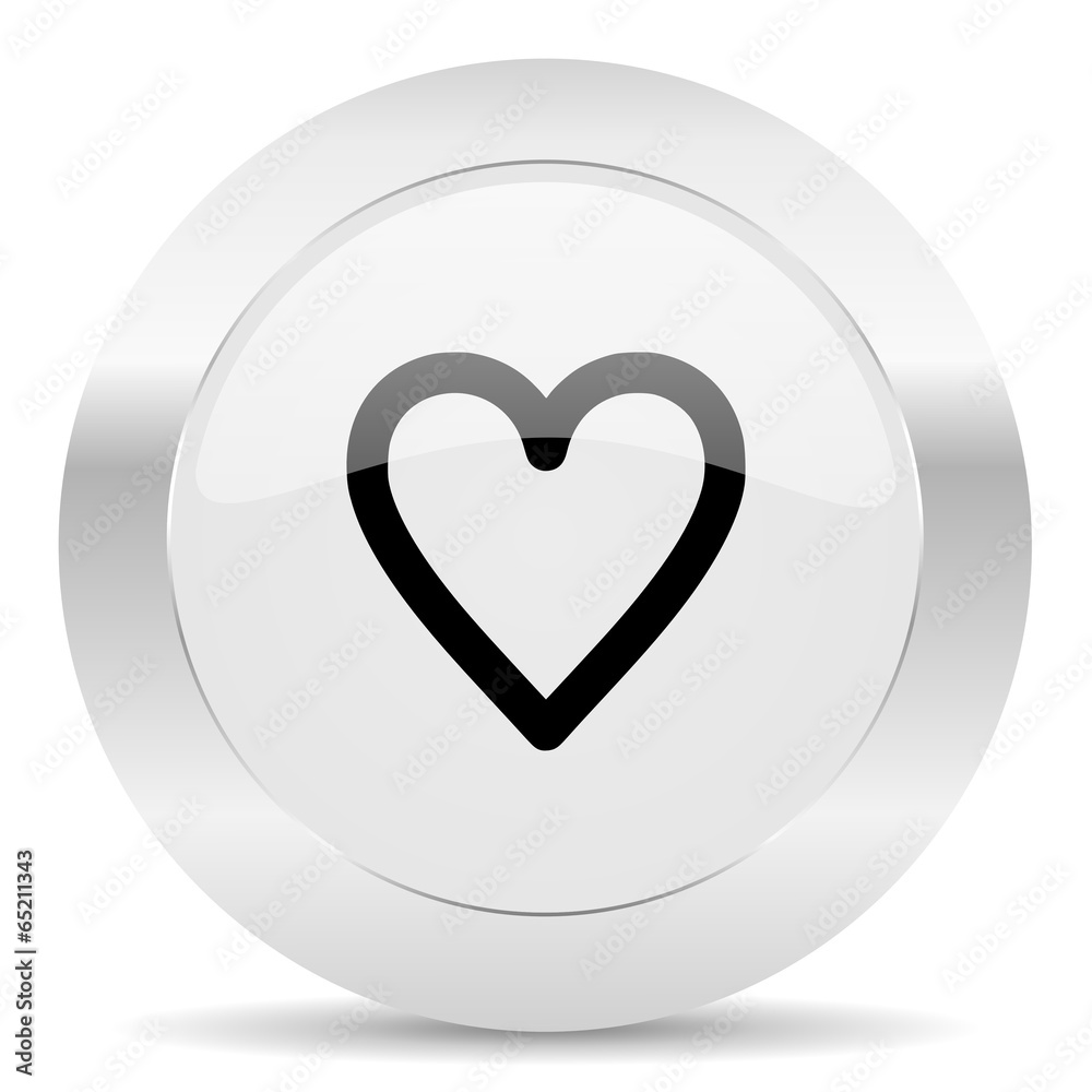 heart silver glossy web icon heart silver glossy web icon