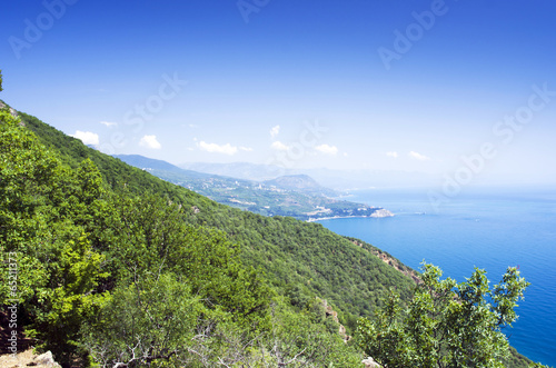 Gurzuf and Ayu Dag mountain. Crimea. Ukraine