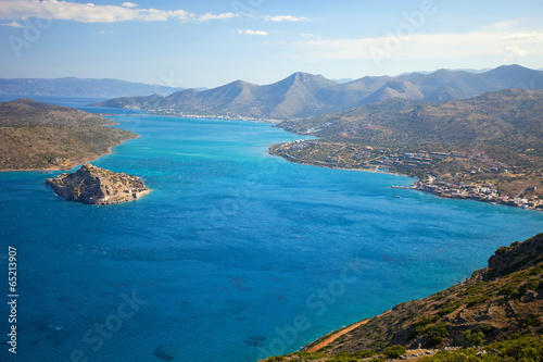 The island of Spinalonga, near the town of Elounda, Crete