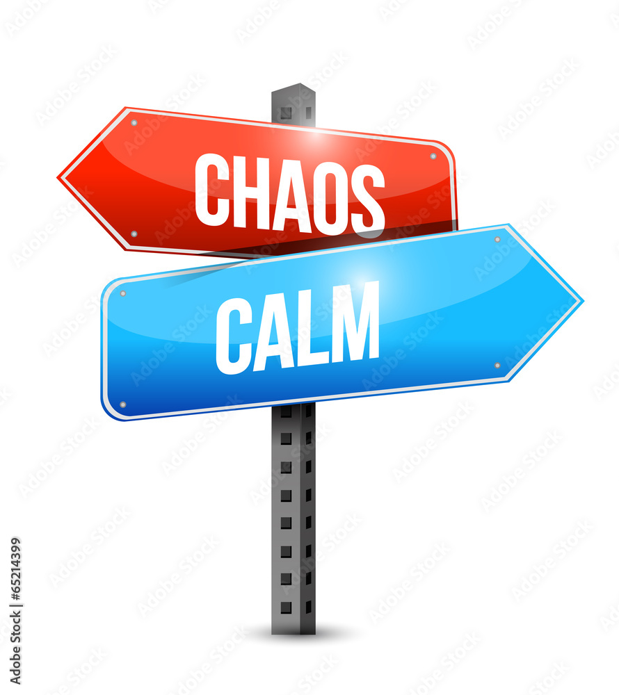 calm and chaos sign illustration design calm and chaos sign illustration design