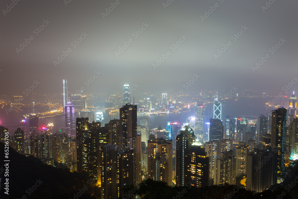 Hong Kong city at night