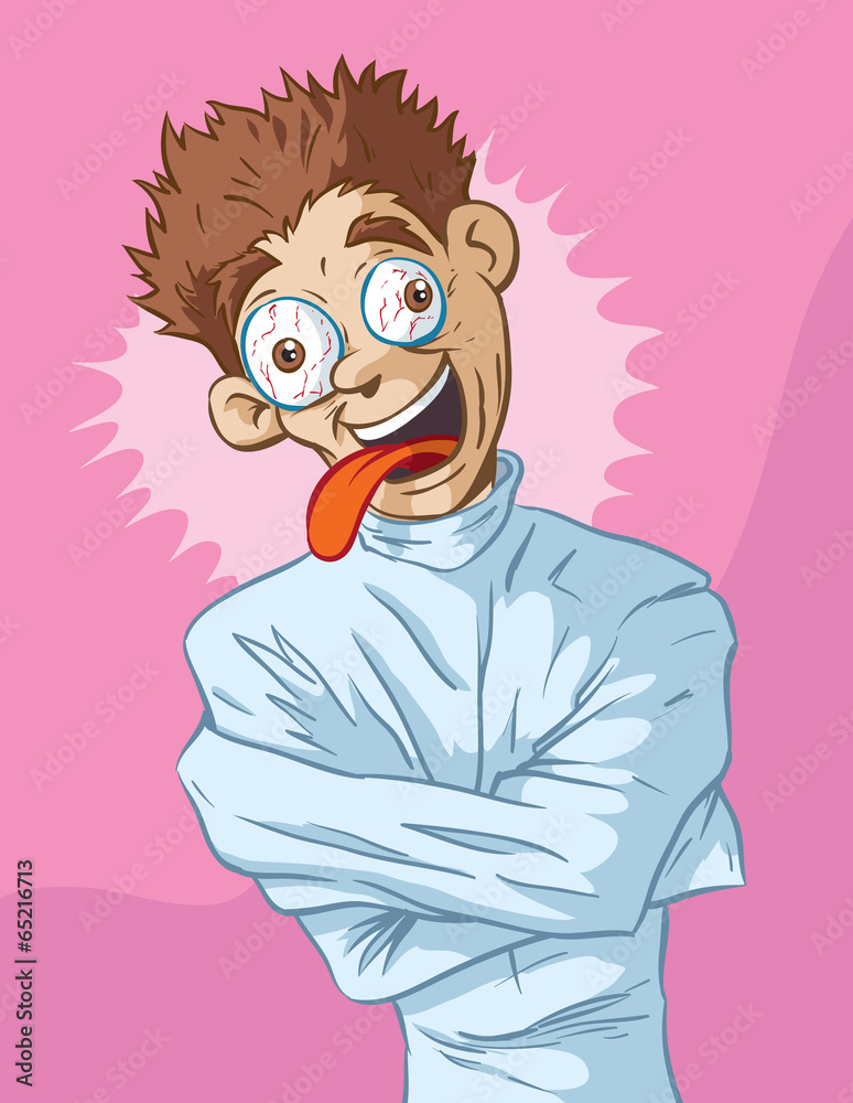 Crazy guy Adobe Stock