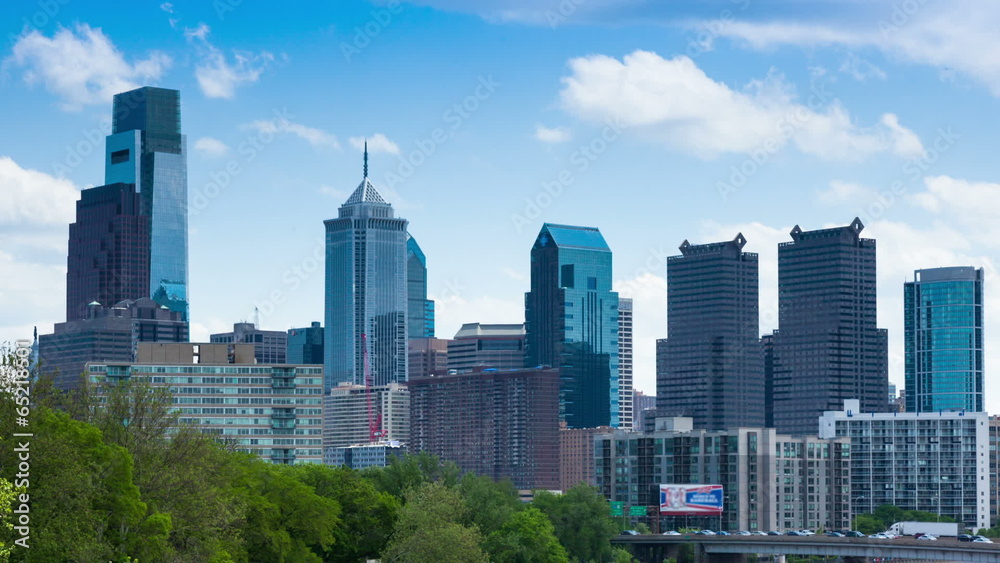 Timelapse of the philadelphia skyline - Pennsylvania USA Timelapse of the philadelphia skyline - Pennsylvania USA