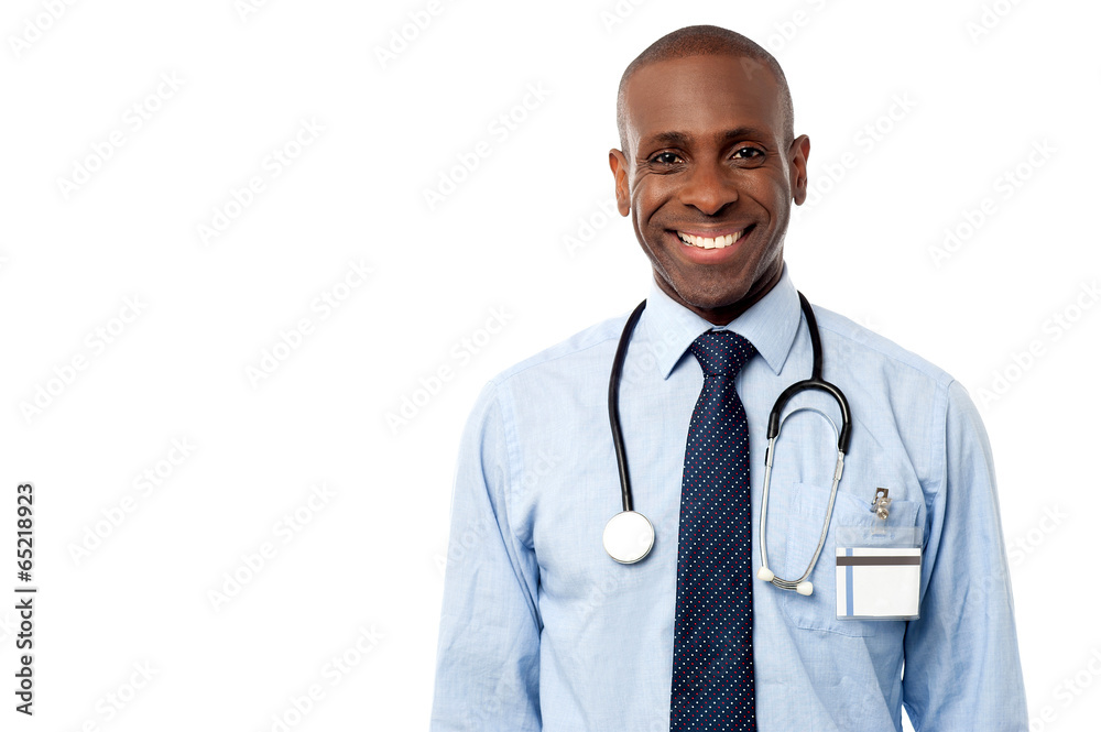 Fototapeta premium Confident happy physician posing