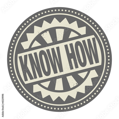 Abstract stamp or label with the text Know How written inside