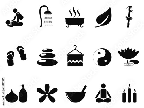 spa icons set