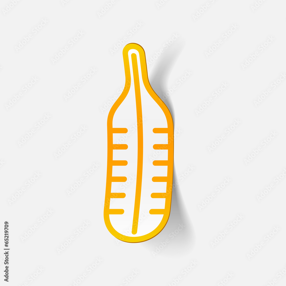 realistic design element: thermometer, medical realistic design element: thermometer, medical