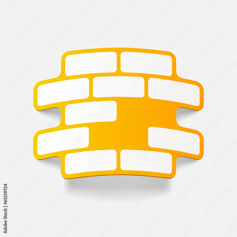 realistic design element: brick, construction