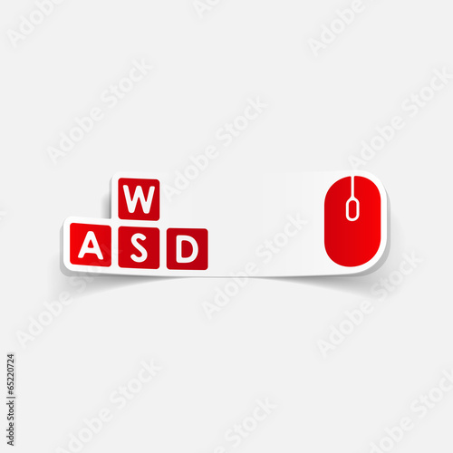 realistic design element: wasd