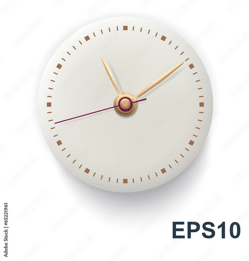 Clock on white background. Vector illustration Clock on white background. Vector illustration