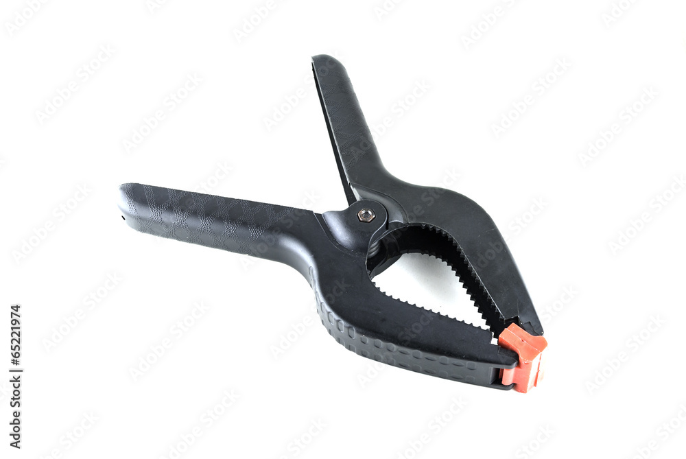 spring clamp on white background spring clamp on white background