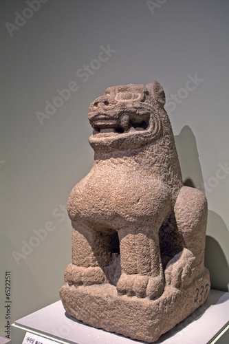 Photography Stone lion, Geongju, Korean Republic