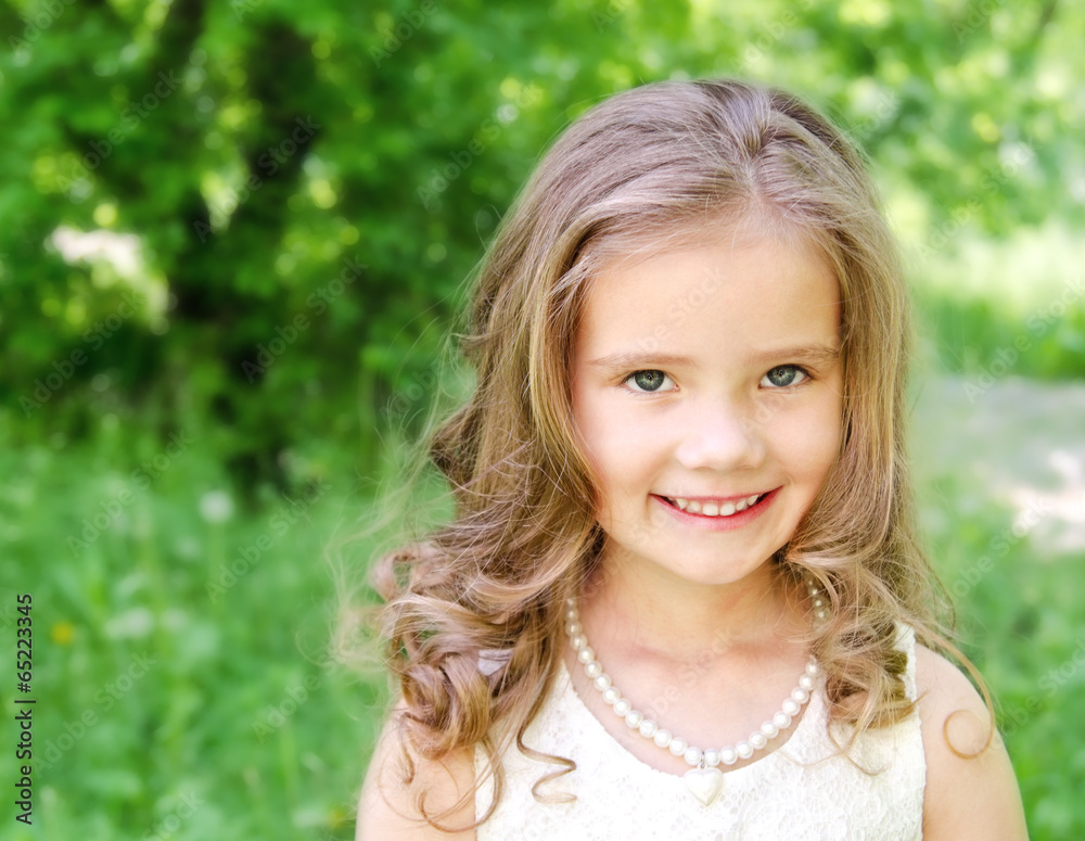 Portrait of adorable smiling little girl Portrait of adorable smiling little girl