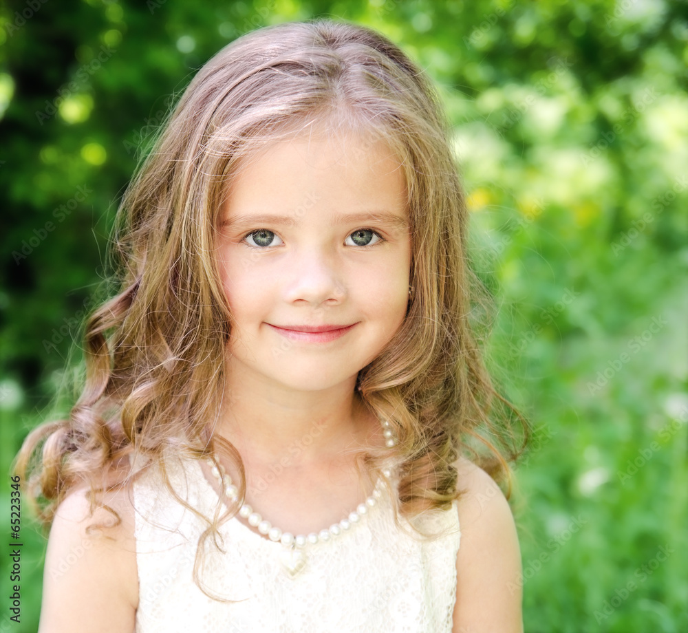 Portrait of adorable smiling little girl Portrait of adorable smiling little girl