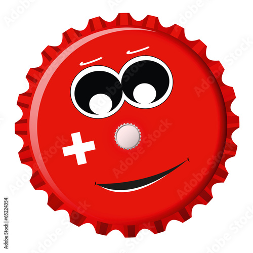 Schweiz Kronkorken Smiley