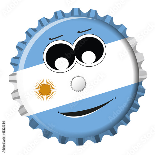 Argentinien Kronkorken Smiley