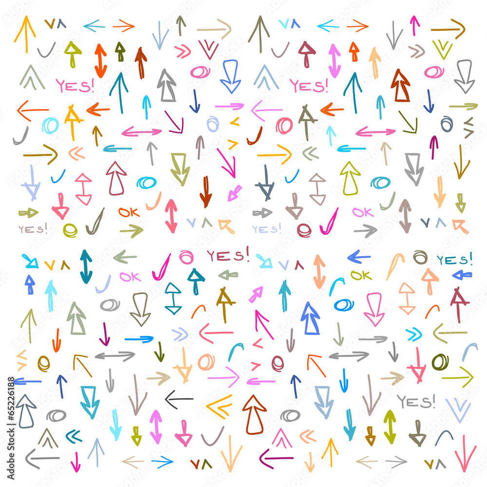 Vector Hand Drawn Arrows Isolated on White Background Vector Hand Drawn Arrows Isolated on White Background