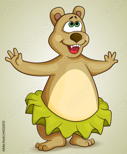 Bear in ballet skirt