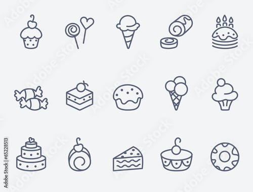 Sweet pastry icons