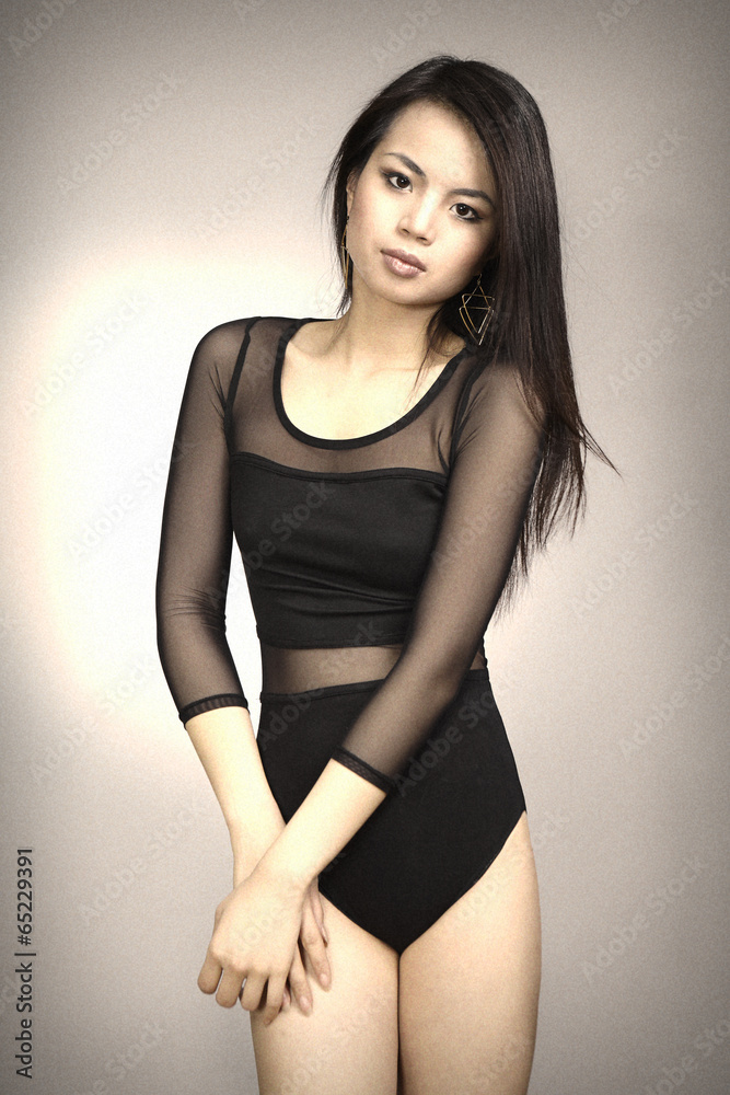 Nice Asian girl posing in studio Nice Asian girl posing in studio
