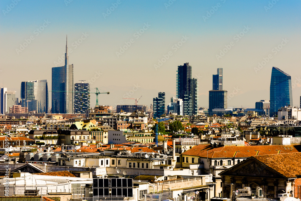 Milan city buildings