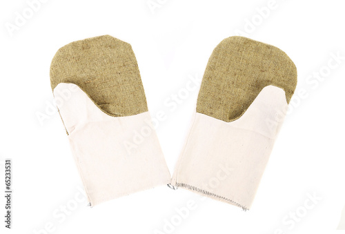 Pair of working mittens.