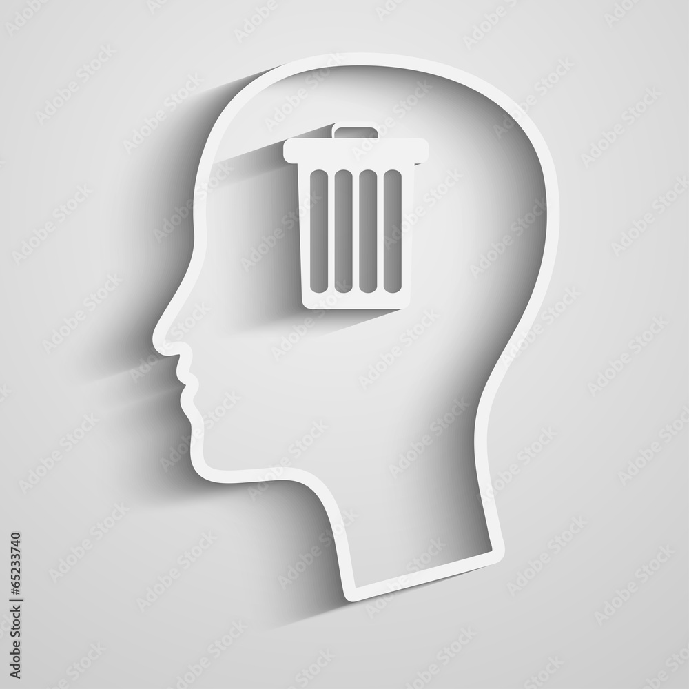 head with trash head with trash