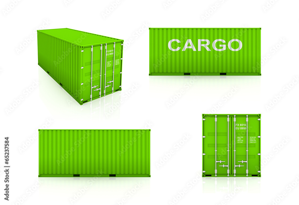 Set of colorful containers. Set of colorful containers.