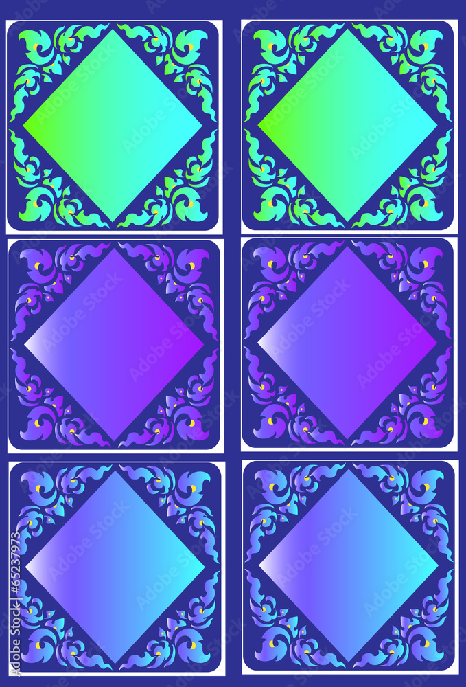 Obraz premium frames patterns thai