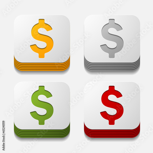 square button: money
