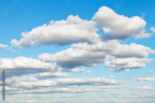 Fototapeta Naklejka Na Ścianę i Meble -  white and grey fluffy clouds in blue sky in spring