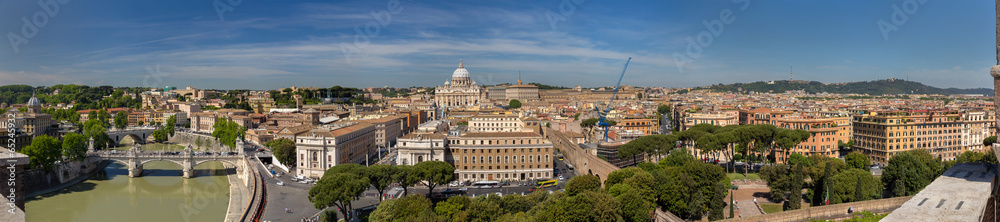 Panorama of Rome and Vatican from Castel Sant'Angelo