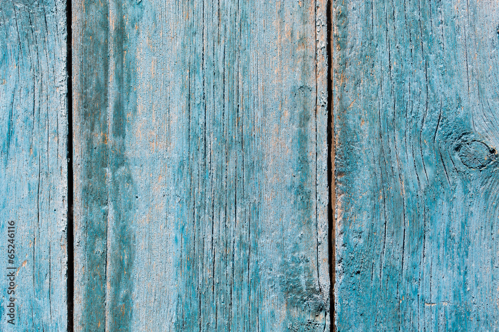 old wooden background painted with blue paint