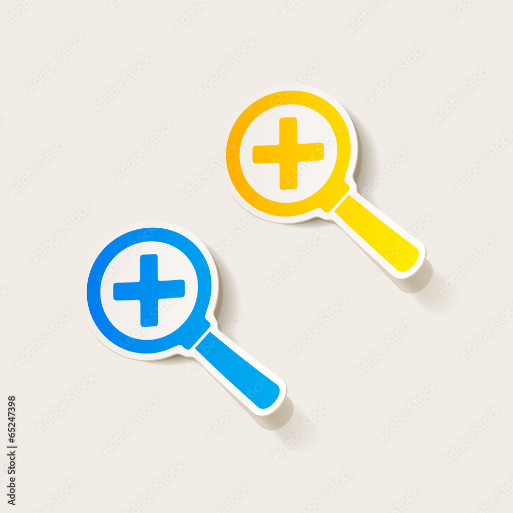 realistic design element: magnifier realistic design element: magnifier