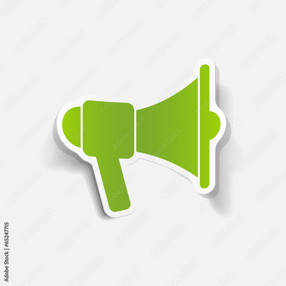 realistic design element: megaphone realistic design element: megaphone