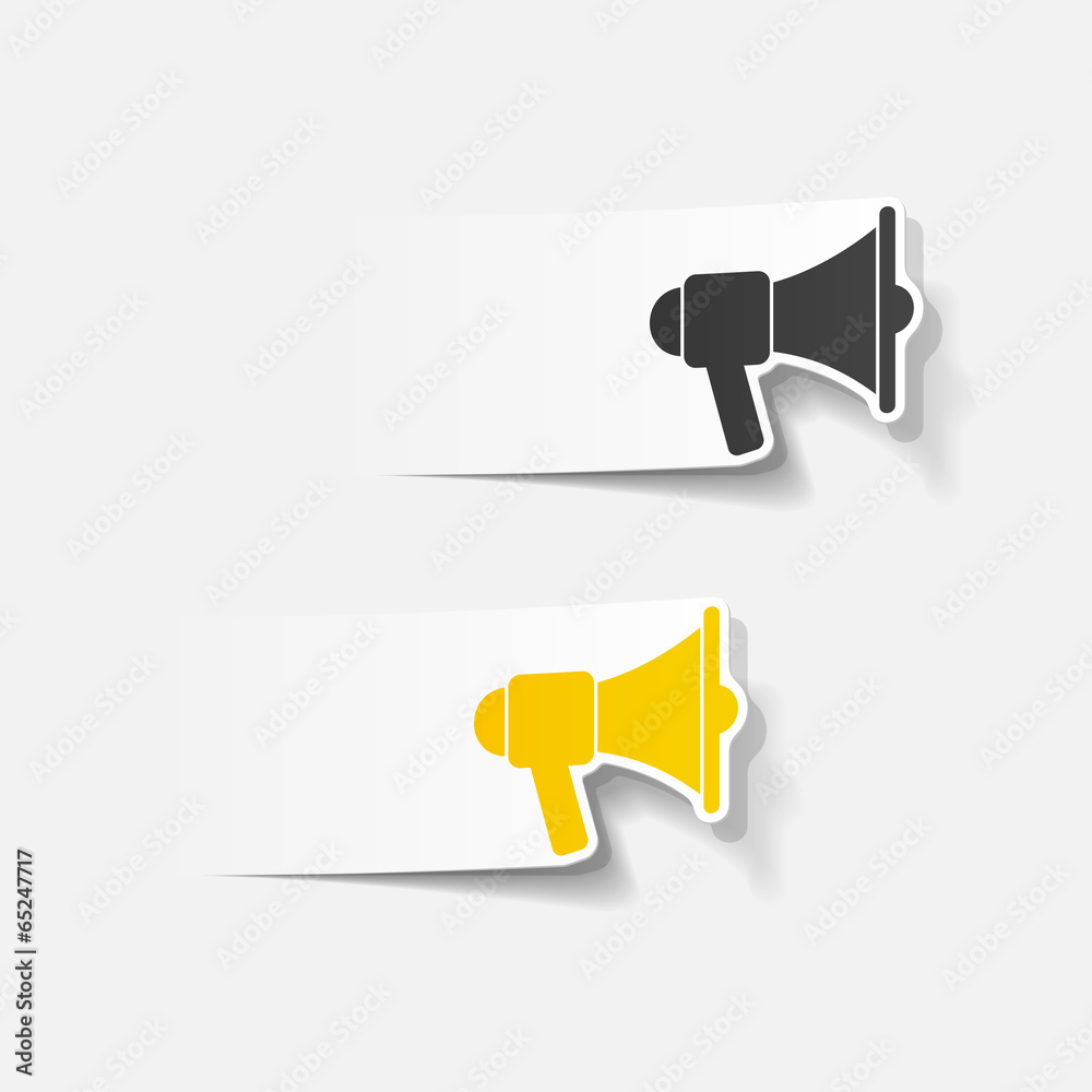 realistic design element: megaphone realistic design element: megaphone