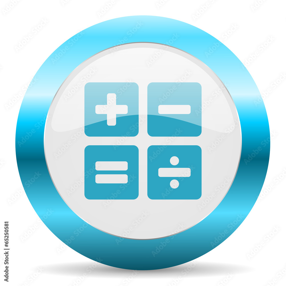 calculator blue glossy icon calculator blue glossy icon