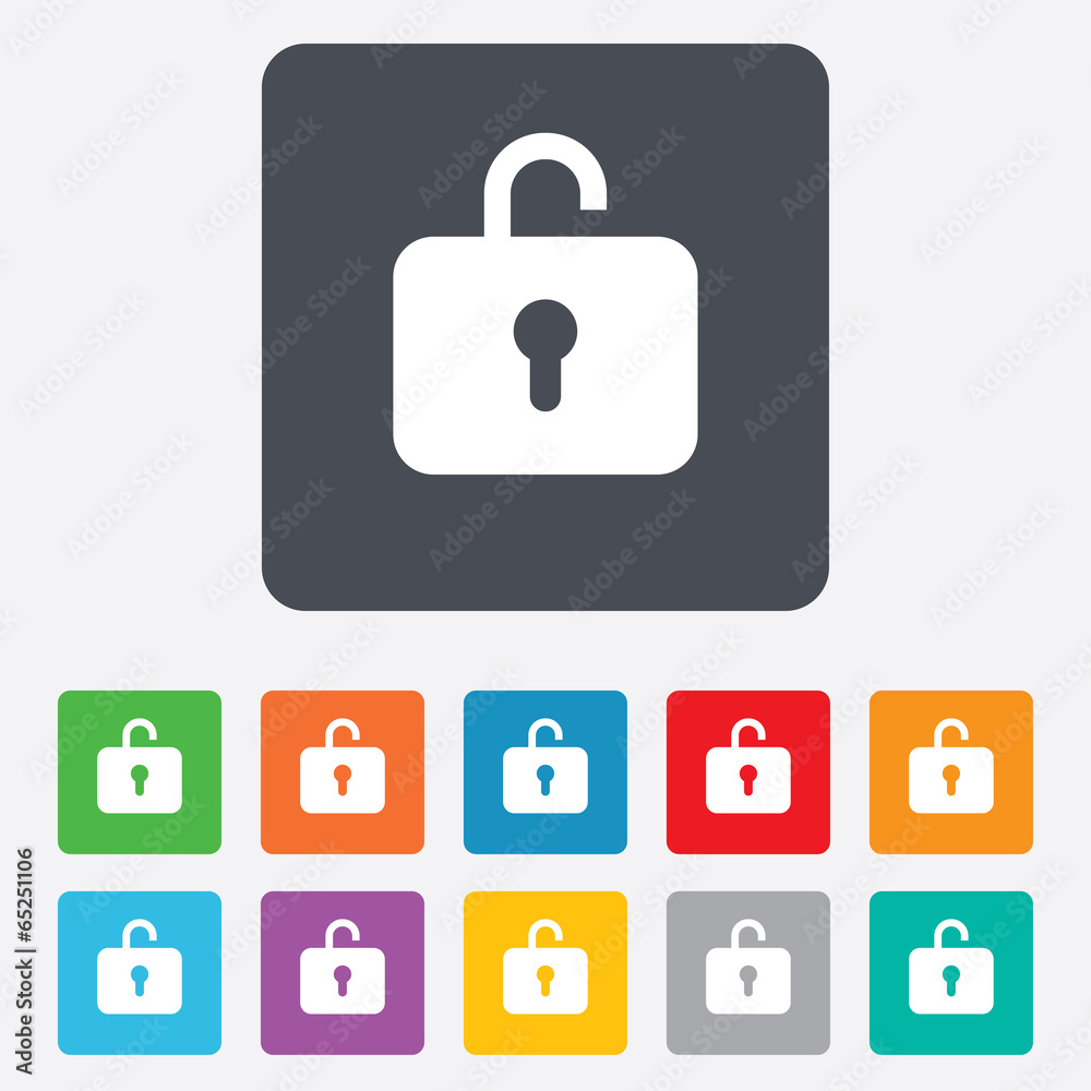 Lock sign icon. Login symbol. Lock sign icon. Login symbol.