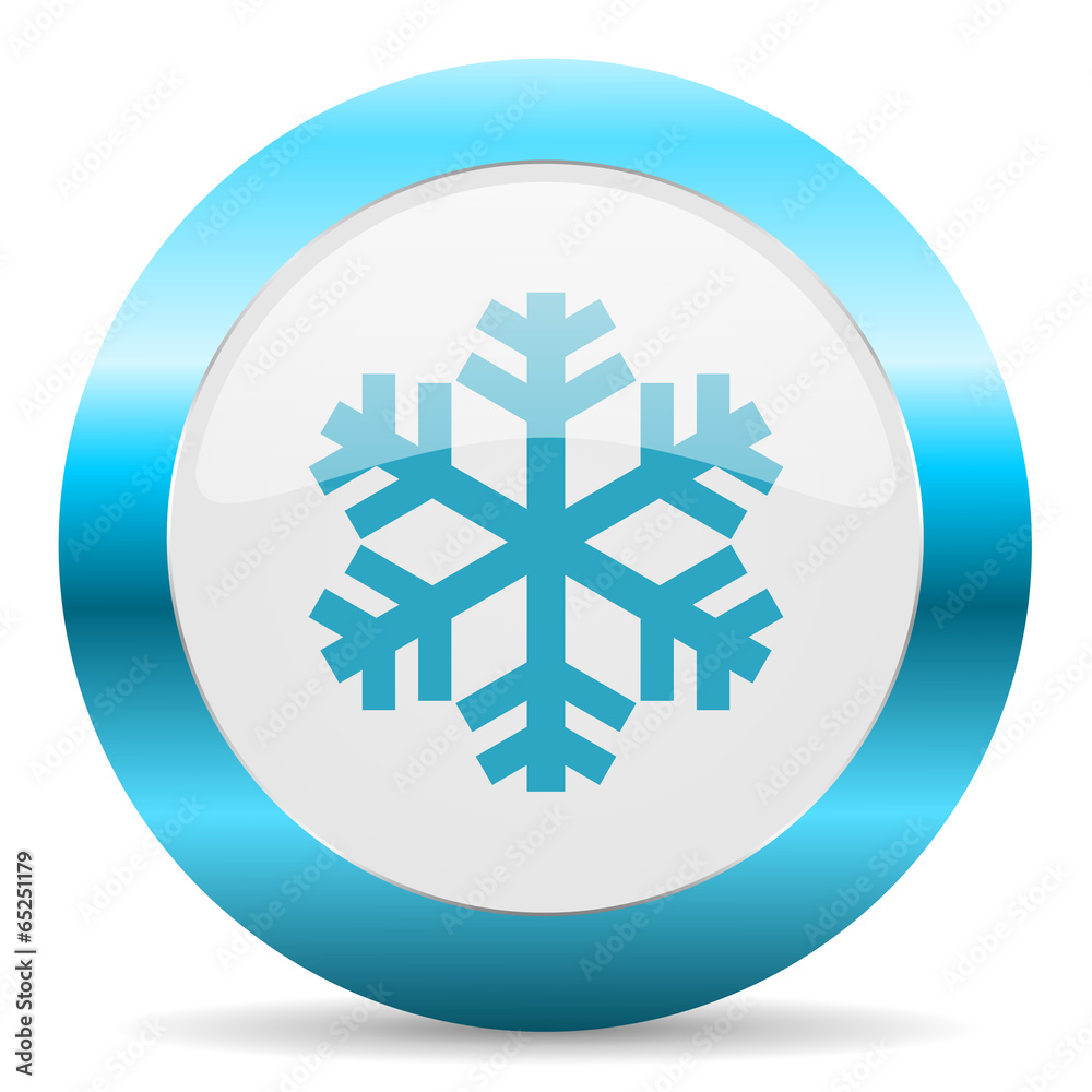 snow blue glossy icon snow blue glossy icon