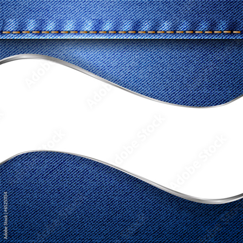 Banner on jeans background