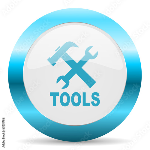 tools blue glossy icon