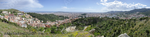 Barcelona - Stadt panorama (Bergkamm)