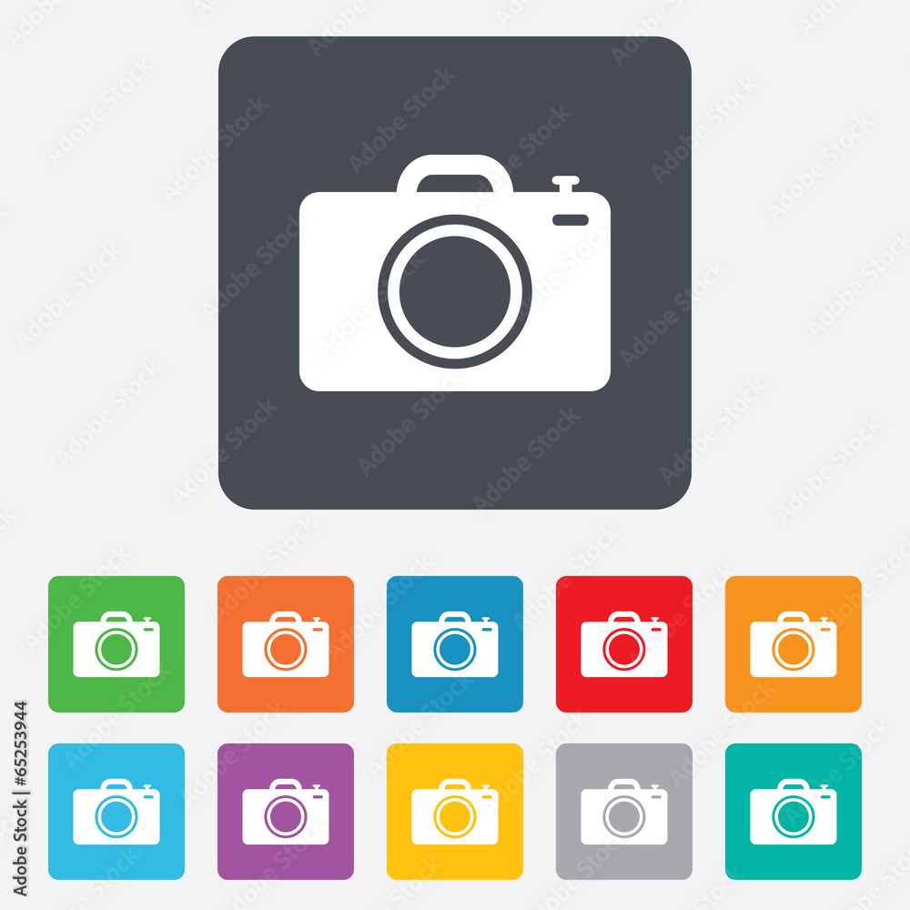 Photo camera sign icon. Photo symbol. Photo camera sign icon. Photo symbol.