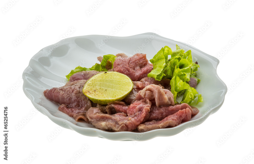 Beef carpaccio