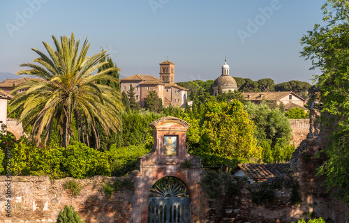 Caelian Hill, one of Seven Hills of Rome, Italy photo
