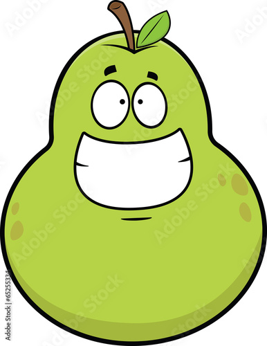 Cartoon Grinning Pear