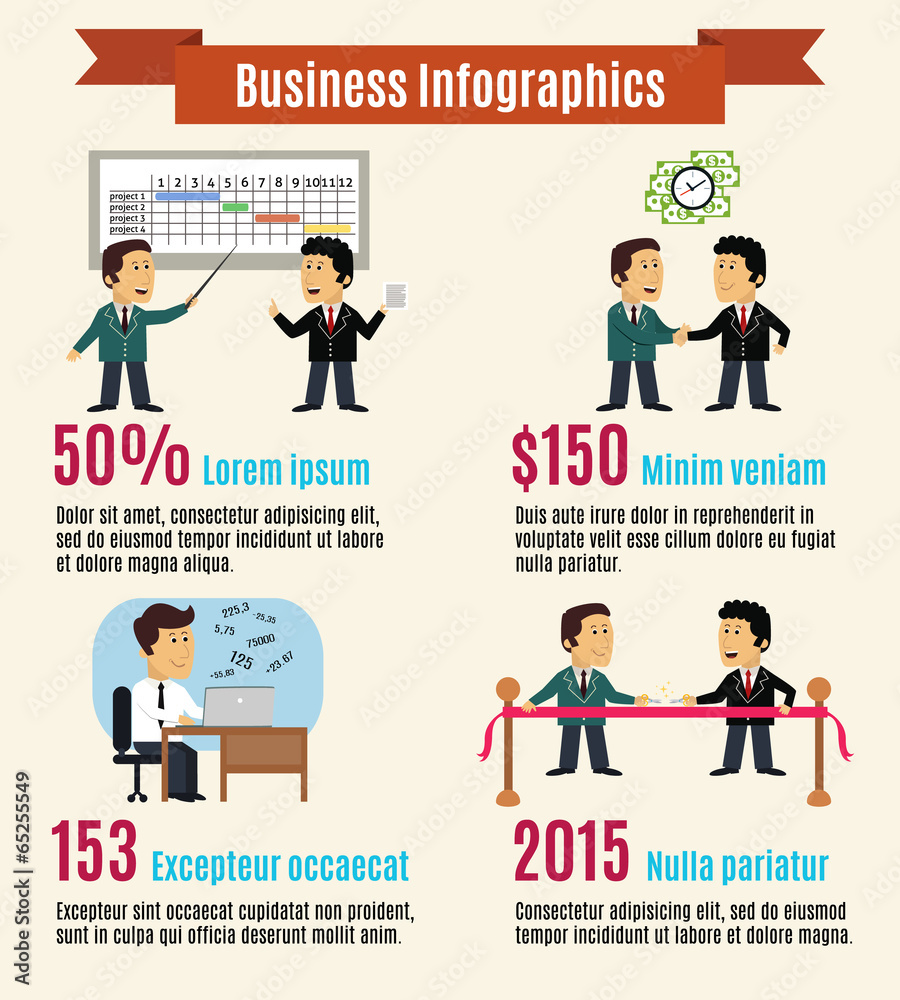 Business infographic set Business infographic set