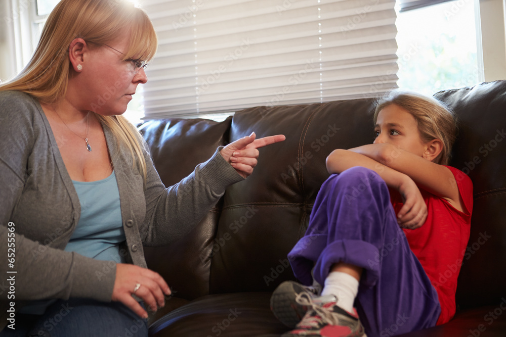 Mother Telling Off Daughter At Home Mother Telling Off Daughter At Home